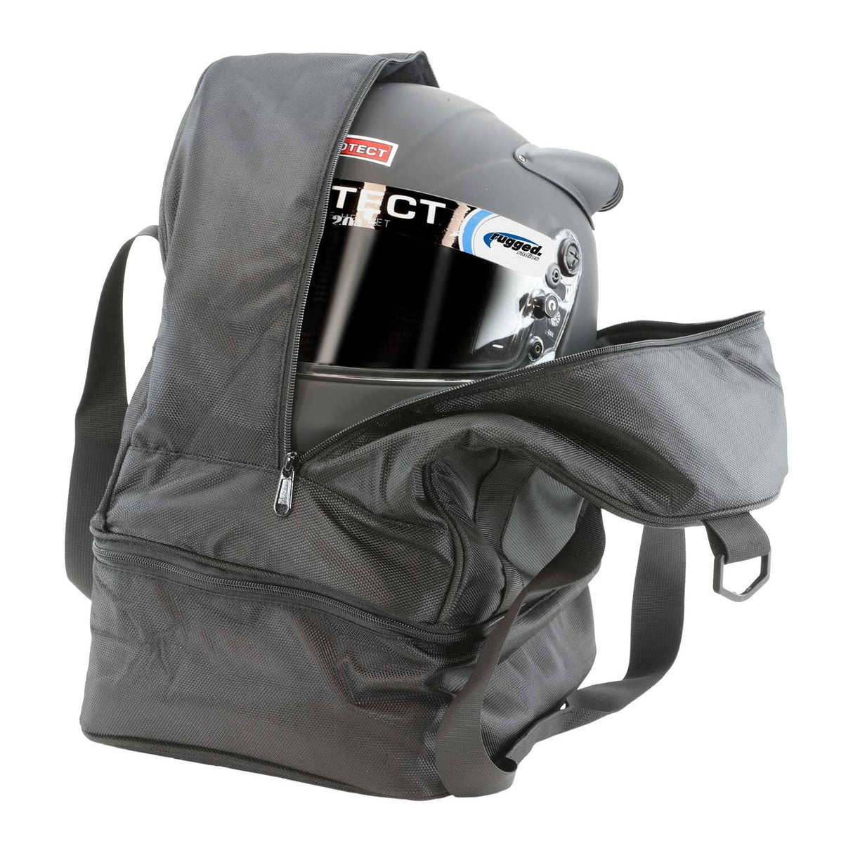 Rugged Radios Helmet bag with bottom Storage Compartment