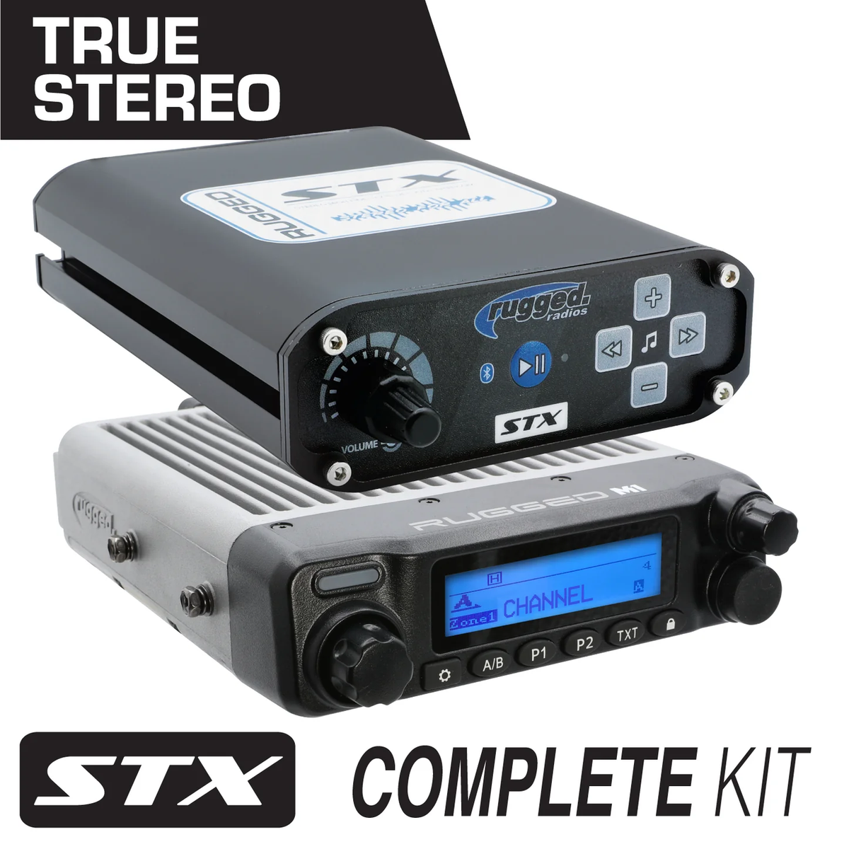 Rugged Radios STX STEREO Complete Master Communication Kit with M1 Intercom and VHF 2-Way Radio