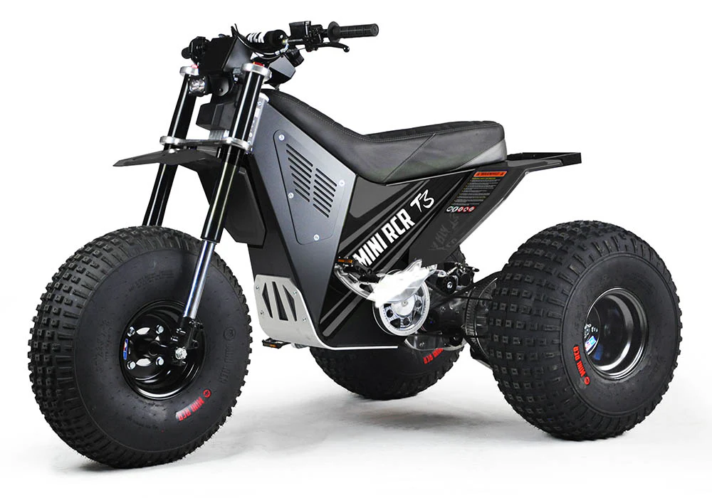 Mini RCR T3 Electric 3 Wheeler Bike Black with Black Carbon Fenders