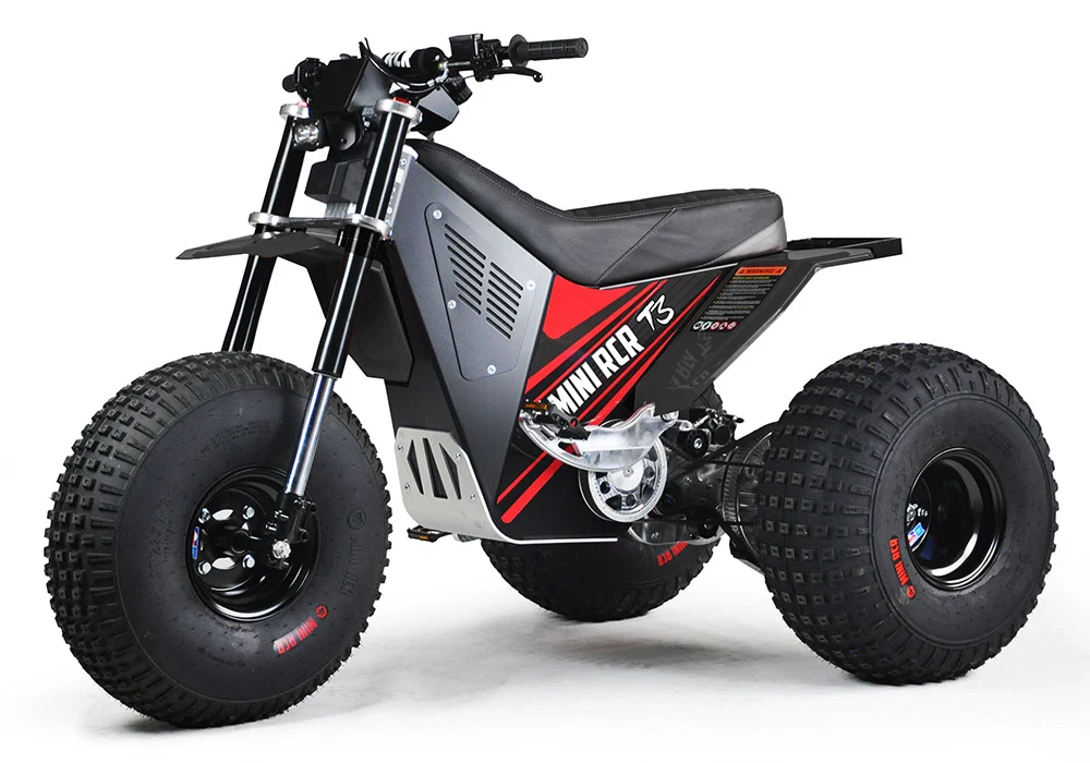 Mini RCR T3 Electric 3 Wheeler Bike Red with Black Fenders