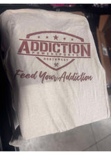 Addiction Powersports NW T-Shirt Cream with Mocha Mouse Logo
