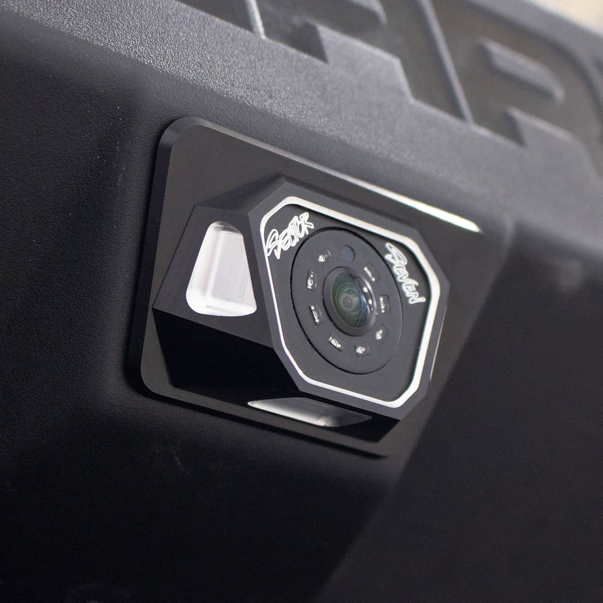 Sector Seven Billet Rear Camera Mount for Polaris RZR Pro R Black/Machined