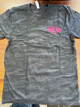 Addiction Powersports NW T-Shirt Storm Camo with Hot Pink Flag Logo