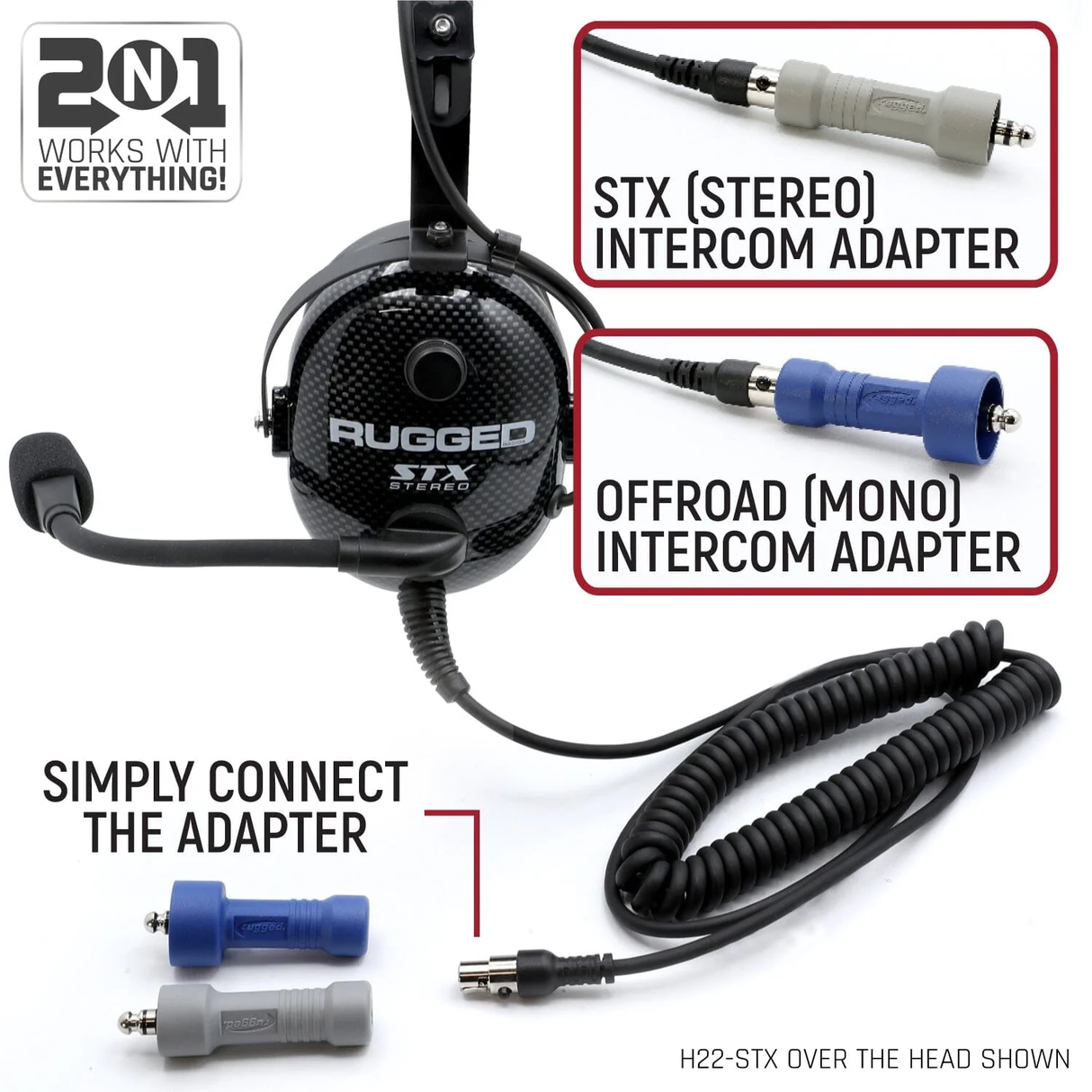 Rugged Radios ULTIMATE Alpha Audio Stereo Headset with Volume Control