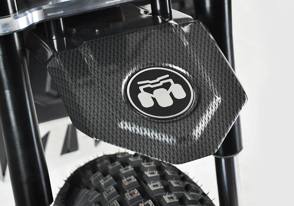Mini RCR T3 Electric 3 Wheeler Bike Blue with Black Carbon Fenders