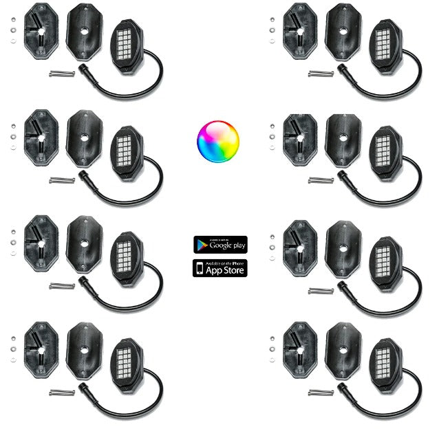 5150 Whips 187 Style Rock Lights W/ Control Harness
