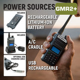 Rugged Radios Adventure Pack - Rugged GMR2 PLUS - GMRS and FRS Two Way Handheld Radios with Accessories- Safety Orange