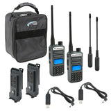 Rugged Radios Adventure Pack - Rugged GMR2 PLUS - GMRS and FRS Two Way Handheld Radios with Accessories- Safety Orange