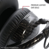 Rugged Radios AlphaBass Carbon Fiber Stereo Headset with Bass Boost and Volume Control