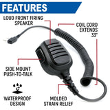 Rugged Radios Rugged GMR2 PLUS - GMRS and FRS Two Way Handheld Radio with Hand Mic