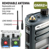Rugged Radios Rugged GMR2 PLUS - GMRS and FRS Two Way Handheld Radio with Hand Mic