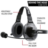 Rugged Radios AlphaBass Carbon Fiber Stereo Headset with Bass Boost and Volume Control