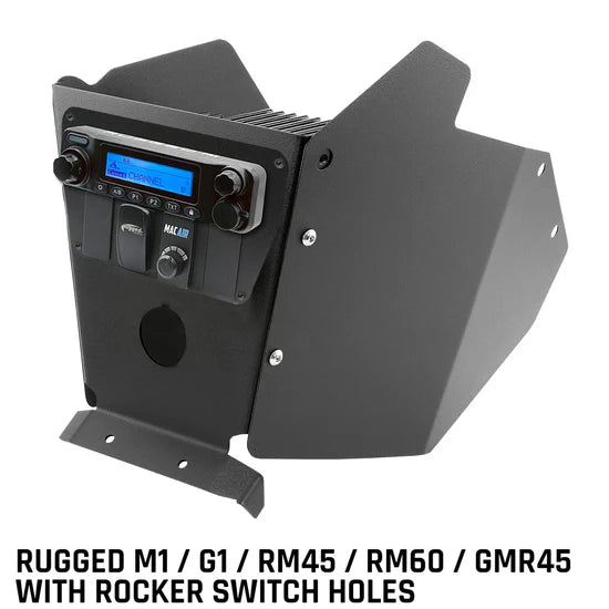 Rugged Radios Can-Am X3 Mounting Kit with Multi Mount and Side Panels for Rugged M1,G1,G4,RM45,RM60,GMR45 with Switch Holes