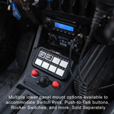 Rugged Radios Polaris RZR PRO XP - Turbo R - Pro R - Complete Communication Kit with STX Stereo Bluetooth Intercom and M1 VHF Business Band 2-Way Radio with Center Mount