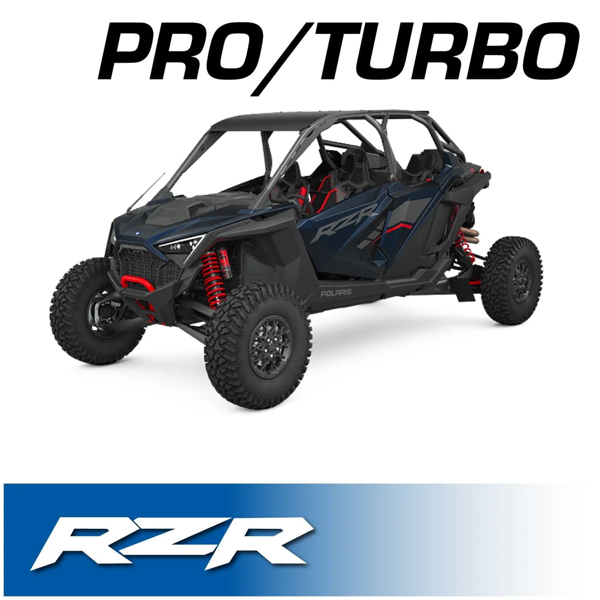 Rugged Radios Polaris RZR PRO XP - Turbo R - Pro R - Complete Communication Kit with STX Stereo Bluetooth Intercom and M1 VHF Business Band 2-Way Radio with Center Mount