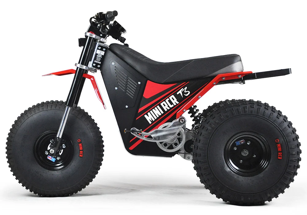 Mini RCR T3 Electric 3 Wheeler Bike Red with Red Fenders