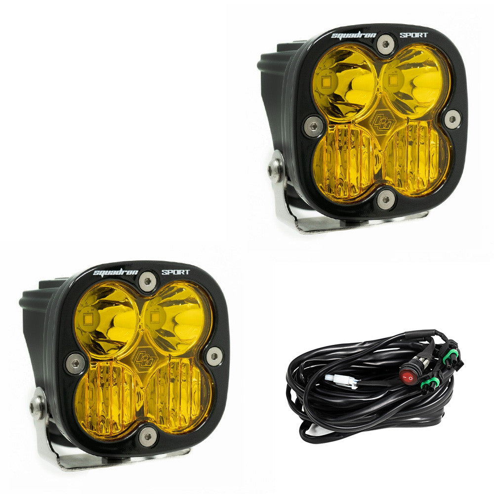 Baja Designs Squadron Sport Black LED Auxiliary Light Pod PAIR- Universal