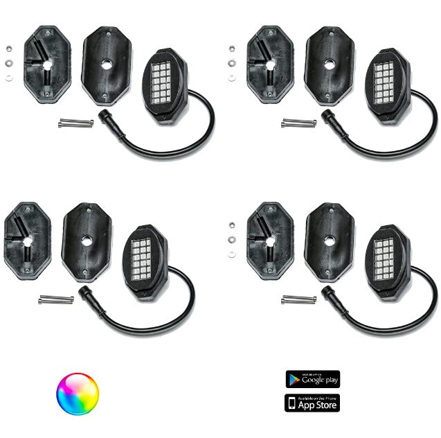 5150 Whips 187 Style Rock Lights W/ Control Harness
