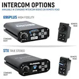 Rugged Radios Can-Am Maverick R Complete Communication Kit with Rocker Switch 696 plus Remote Head Bluetooth Intercom and M1 VHF Business Band 2-Way Radio-Dash Mount