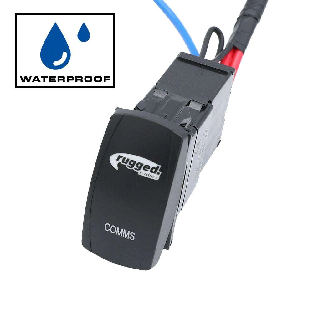Rugged Radios Rocker Power Switch for Waterproof Mobile Radios and Rugged Intercoms