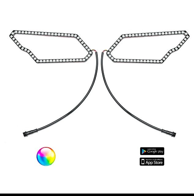 5150 Whips 187 Style Can-Am Halos with Control Harness