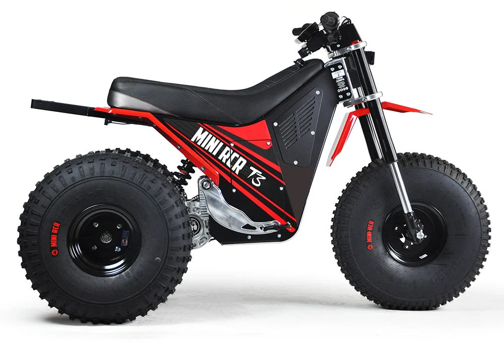 Mini RCR T3 Electric 3 Wheeler Bike Red with Red Fenders