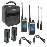 Rugged Radios Adventure Pack - Rugged GMR2 PLUS - GMRS and FRS Two Way Handheld Radios with Accessories- Safety Orange