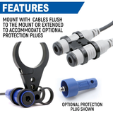 Rugged Radios Dual Headset or Helmet Jack - Bar Mount- STX