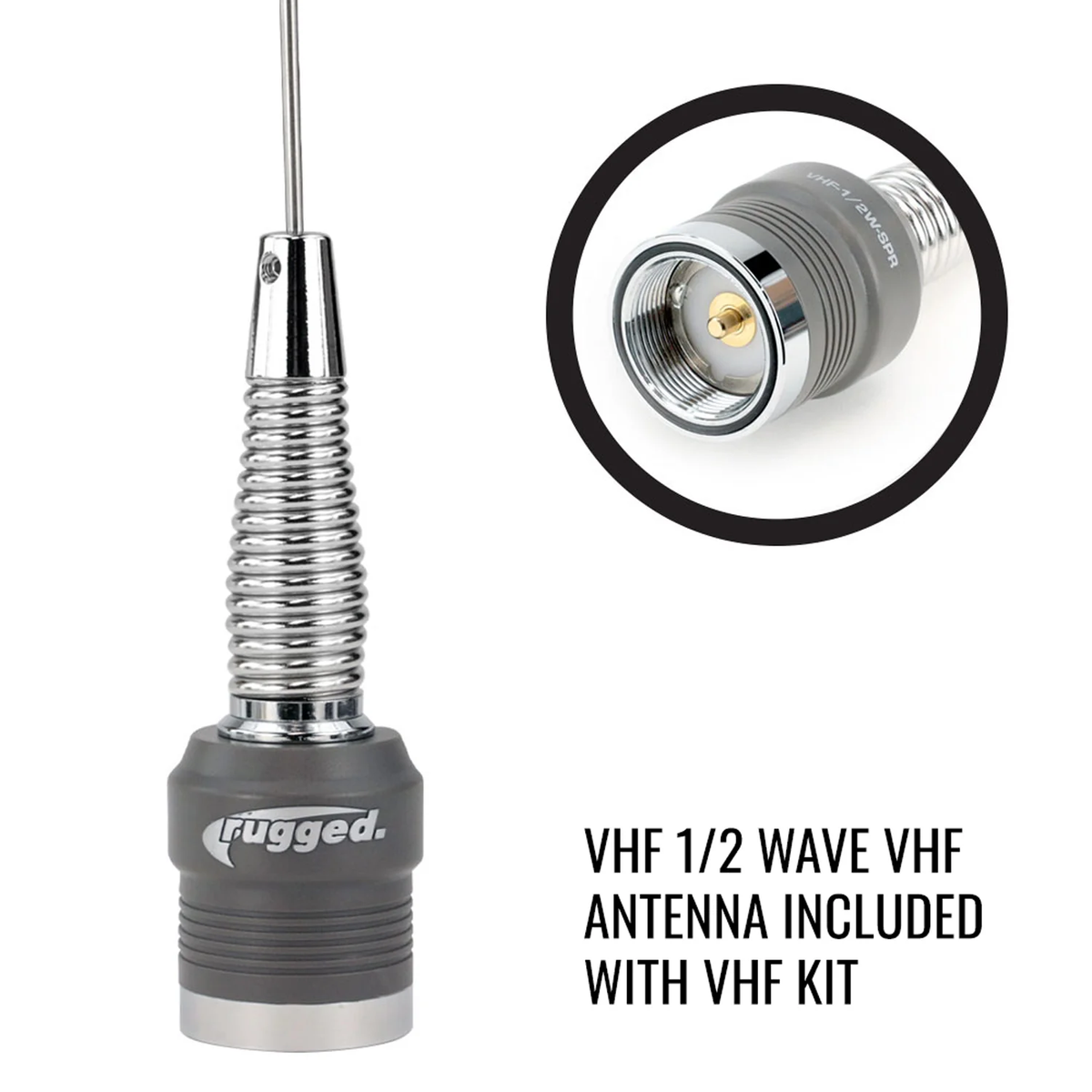 Rugged Radios Long Track Antenna Upgrade Kit for Rugged V3 / RH5R Handheld Radio-VHF