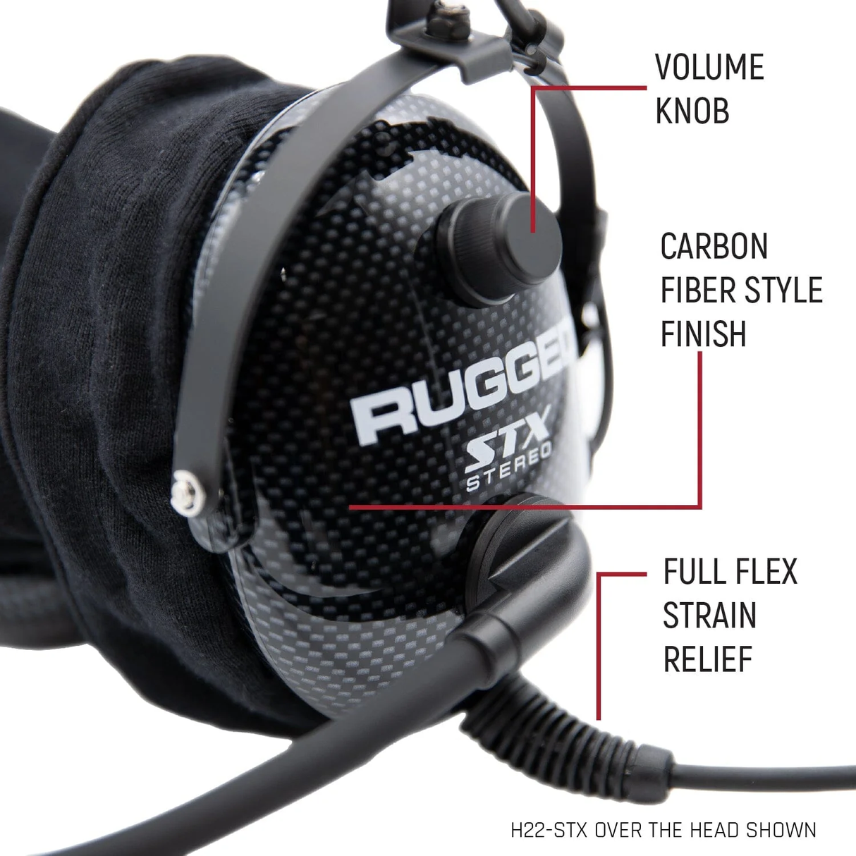 Rugged Radios ULTIMATE Alpha Audio Stereo Headset with Volume Control